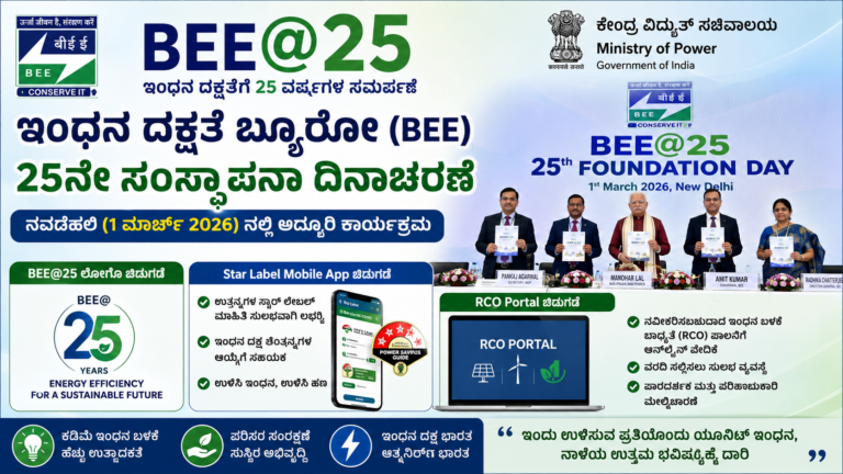 ಇಂಧನ ದಕ್ಷತೆ ಬ್ಯೂರೋ (BEE) 25ನೇ ಸಂಸ್ಥಾಪನಾ ದಿನ: