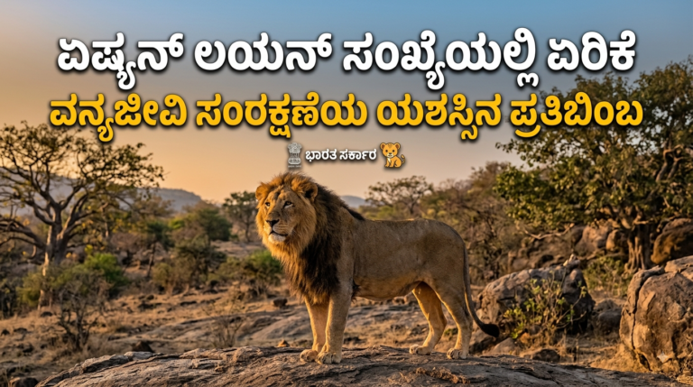 ಭಾರತದಲ್ಲಿ ಏಷ್ಯನ್ ಸಿಂಹಗಳ ಸಂಖ್ಯೆಯಲ್ಲಿ ಭಾರಿ ಏರಿಕೆ: